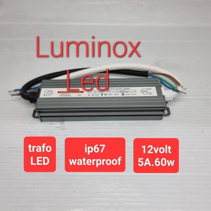 Promo Trafo Driver Led 5A 12Volt 12V 12 Volt 60Watt 60 Watt 60W 60W Outdoor Cod