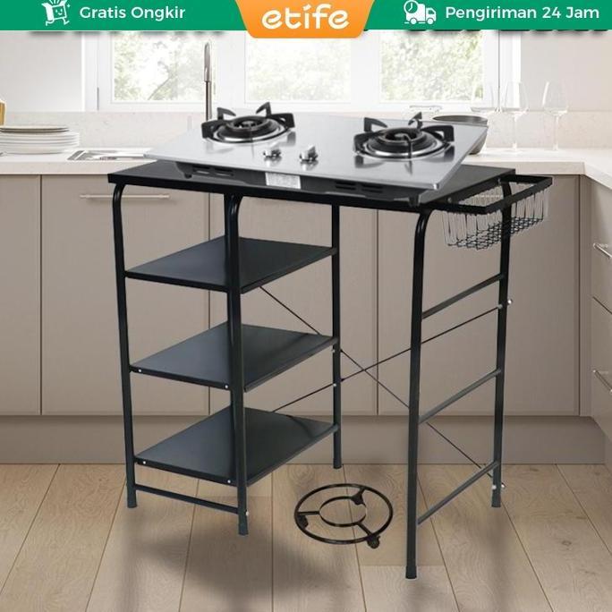 SUPER HEMAT - Etife Meja Kompor / Rak Dapur / Meja Dapur/ Rak Besi / Rak Besi / Rak Kompor/Dapur min