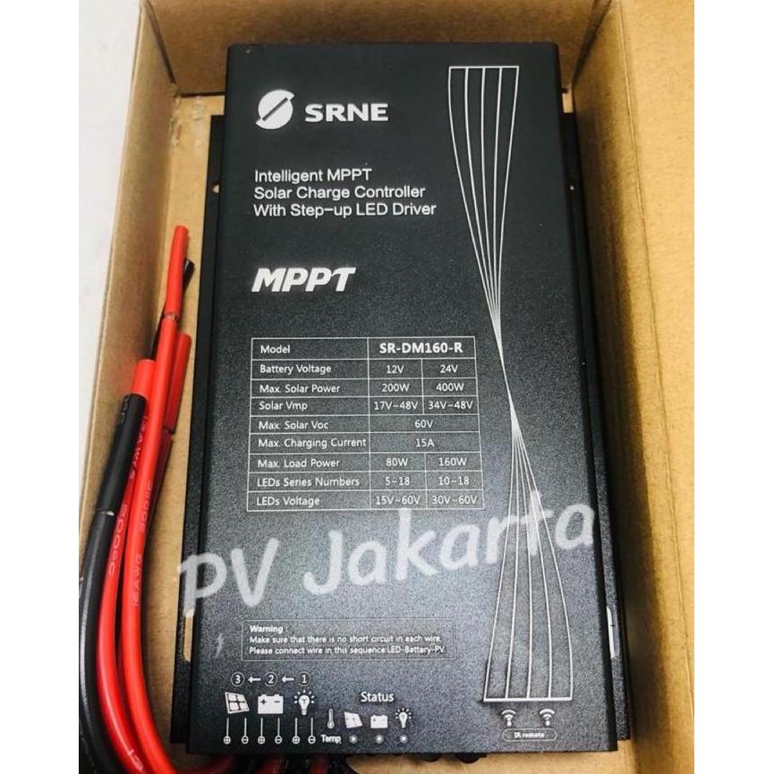 SRNE MPPT SR-DM160-R 15A Solar Charge Controller + LED Driver (PJU SCC