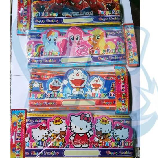 topi lingkar spiderman/ topi ultah spiderman/ topi ultah karakter