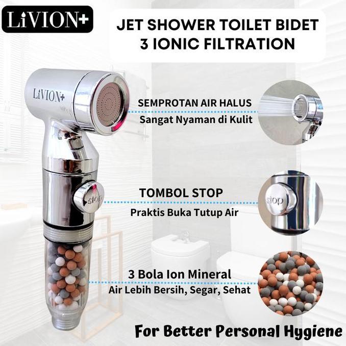 LiVION+ Jet Bidet Toilet Filter Ion / Bidet Spray Toilet Kloset