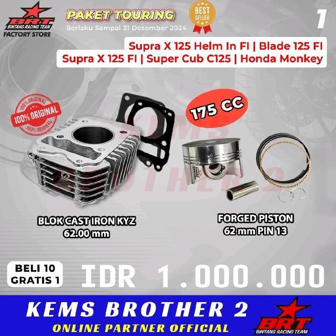 MARTEKNO PAKET BORE UP SUPRA X 125 FI INJEKSI BLADE 125 FI ORIGINAL BRT