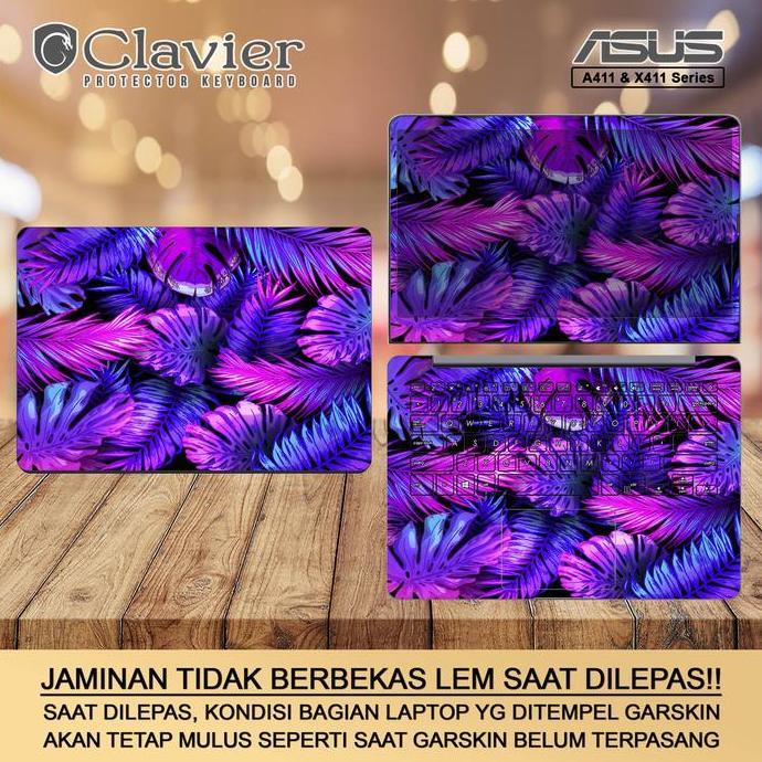 Cover Garskin Laptop Asus A411 A411U A411UF X411 X411U X411UF Bening