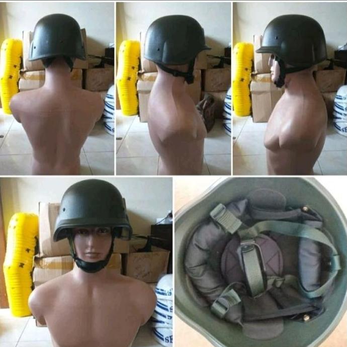 Helm TNI Latihan Hijau 3IN 1