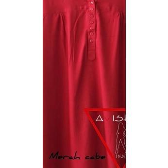 Tunik Polos Rayon Merah Cabe Tunik Katun Rayon Tunik Polos Jumbo Lasenta By Avishta D-Sign Merah Cab