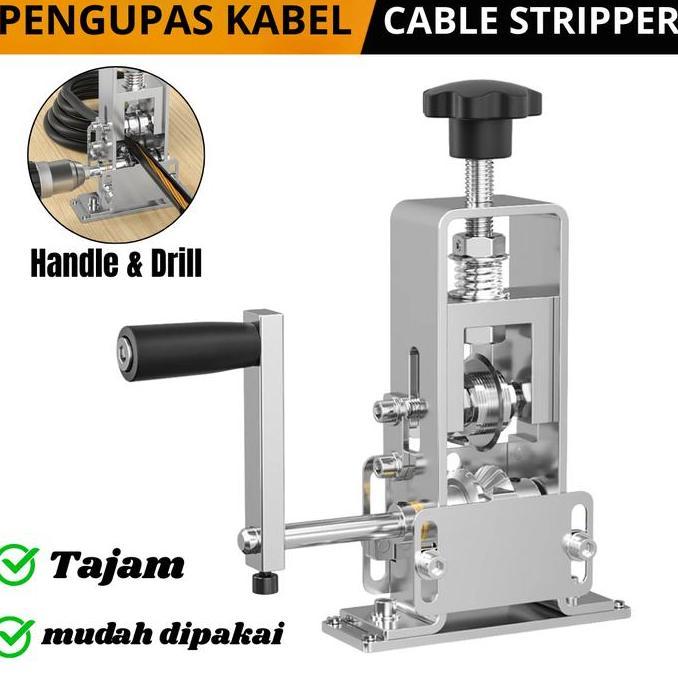 GAMYPAR Pengupas Kabel Cable stripper Manual / Elektrik Alat kupas kabel Engkol 1-25 MM Mesin kabel