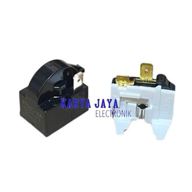 1 Set Relay 1 Pin Kanan + Overload Kulkas Polytron 1 Pintu / Relay Kulkas Polytron 1 Pintu