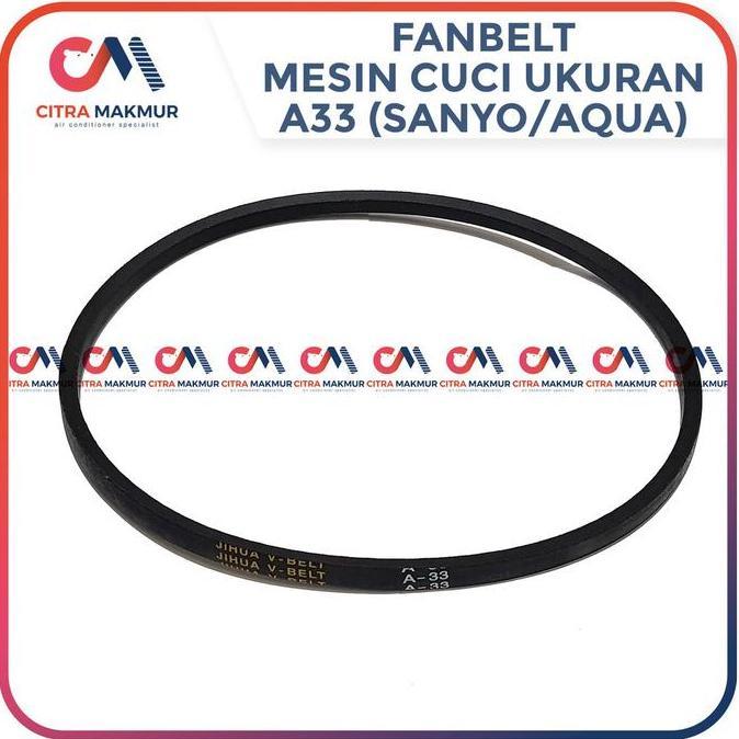 Vanbelt A33 Mesin Cuci Sanyo Sharp Fan Belt Panbel Fanbelt A 33 A-820E