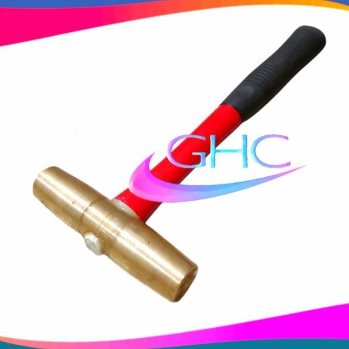 QURYGHANZ Palu Kuningan 2kg Palu Batu Kuningan 2 Kg Palu Brass Stone Hammer