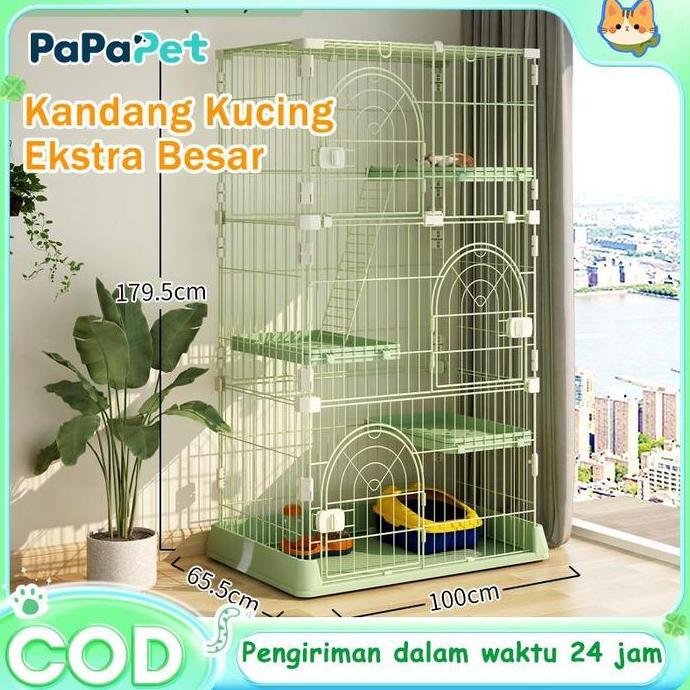 MARTEKNO 12.12 Kandang Kucing jumbo Villa Kandang Hewan Peliharaan Rumah Tangga Kandang Kucing Det K