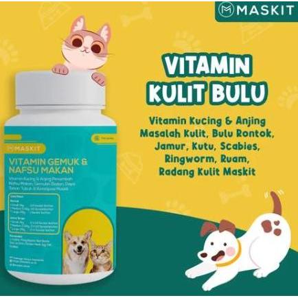 vitamin hewan kucing anjing penambah nafsu makan, gemukin badan, imun