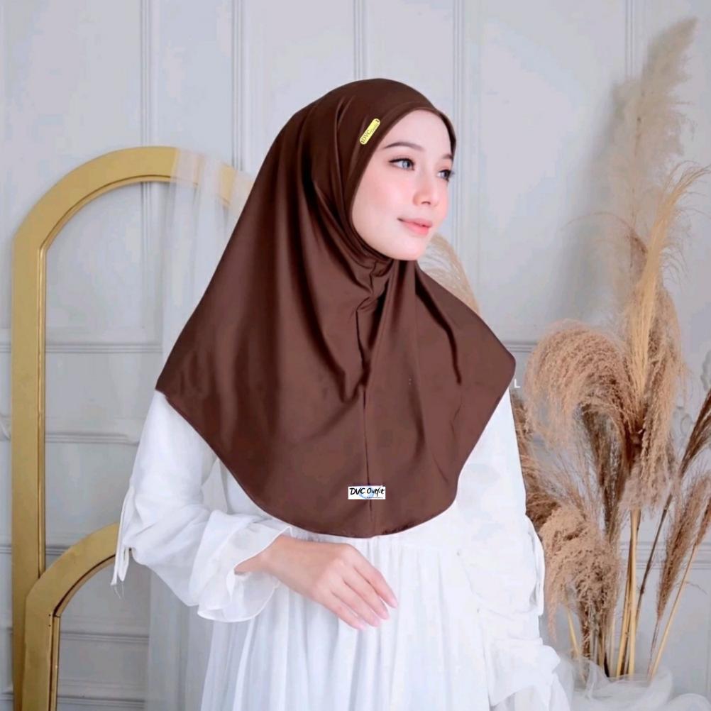 FAVORIT Jilbab Instan Bergo Arafah Jersey / Kerudung Hijab Bergo Malay Akrilik Premium