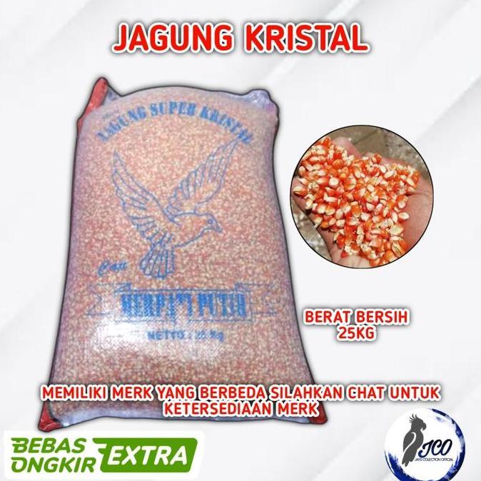 JAGUNG KRISTAL 25KG JAGUNG BURUNG DARA PAKAN BURUNG MERPATI KARUNGAN murah