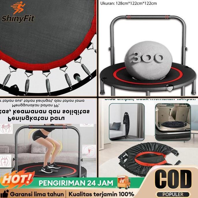 MIDEOFU ShinyFitTrampoline Alat Olahraga Lompat Trampolin trampolin fitness trampolin olahraga Gym