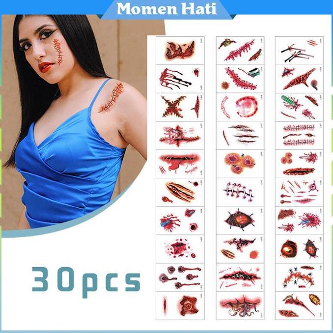 TOPFUF Prank Terluka Jahitan Scar Wax Makeup Luka Darah Make Up Tato Luka Memar Tato Halloween