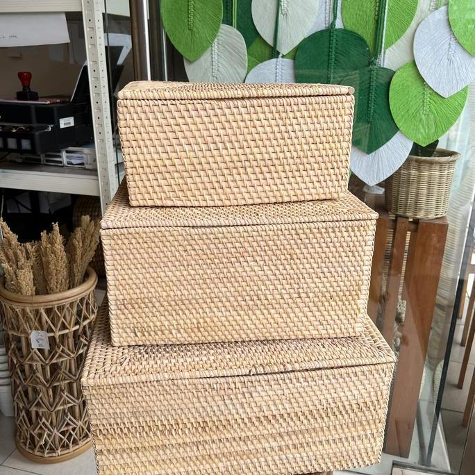 Keranjang Tutup Rotan / Kotak Rotan Tutup Keranjang Rotan Tutup KTR01 HS
