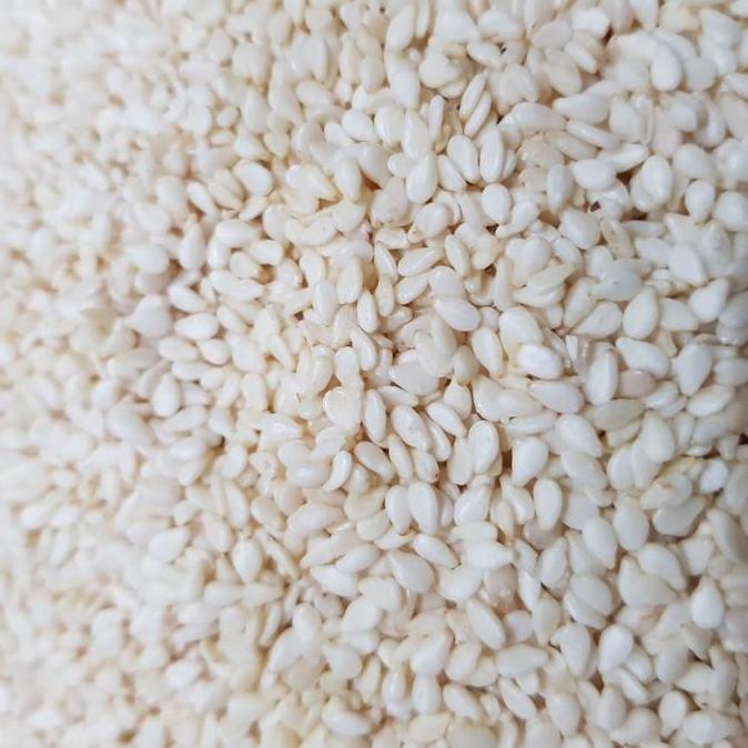BIJI WIJEN PUTIH / WHITE SESAME SEEDS MENTAH 1 KG repack / GROSIR
