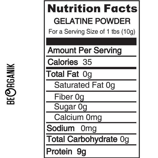 Beorganik Gelatine Powder / Bubuk Gelatin Asli Organik