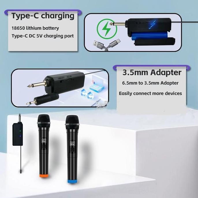 Mikrofon Karaoke Wireless Mikrofon Profesional Mikrofon Handheld UHF Mic Wireless Karaoke