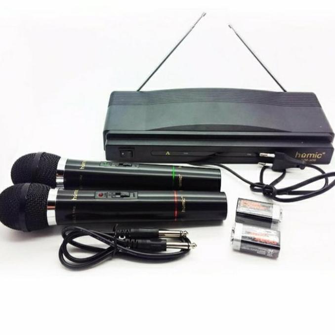 Mic Wireless Double Microphone/Mic Tanpa Kabel/Microphone Wireless