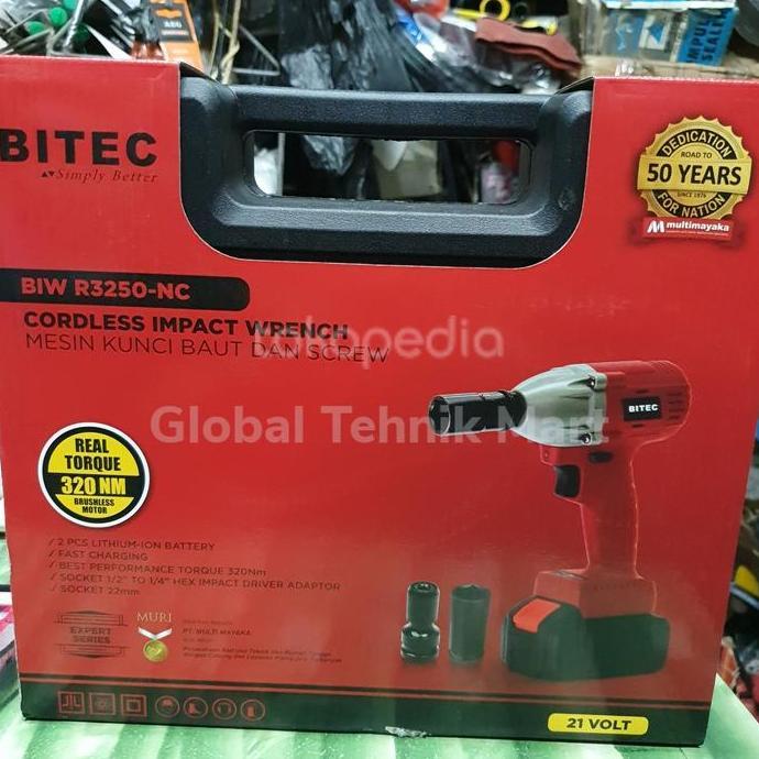 Impact Wrench Bitec Cordless Impact Wrench Biw R3250-Nc Buka Baut