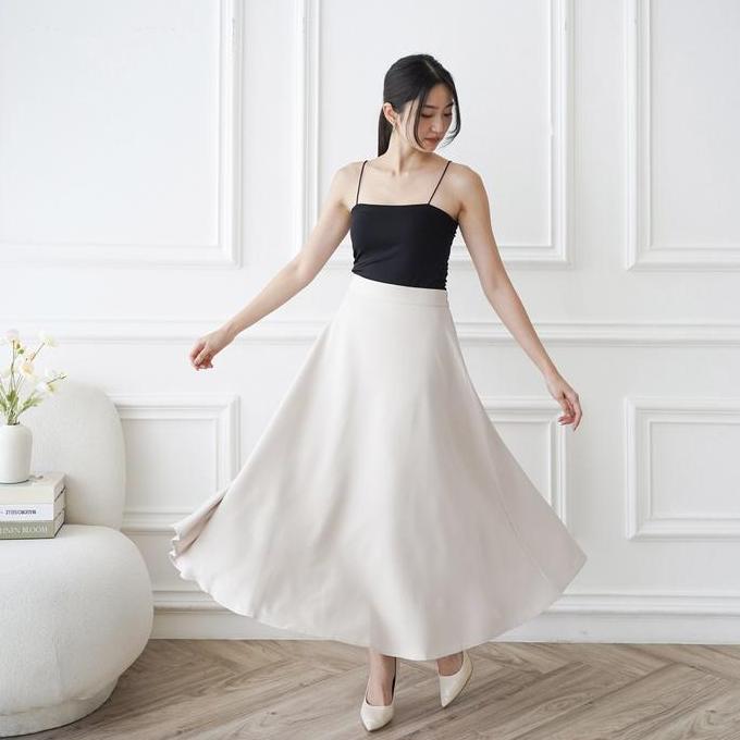 Severli FUJI Midi Maxi Skirt | Rok Kerja | Rok Wanita Korean Style Formal Casual | Rok High Waist Fl