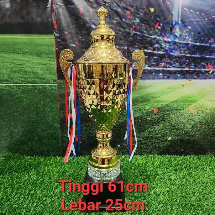 piala trophy bergilir bahan logam/metal tinggi 61cm