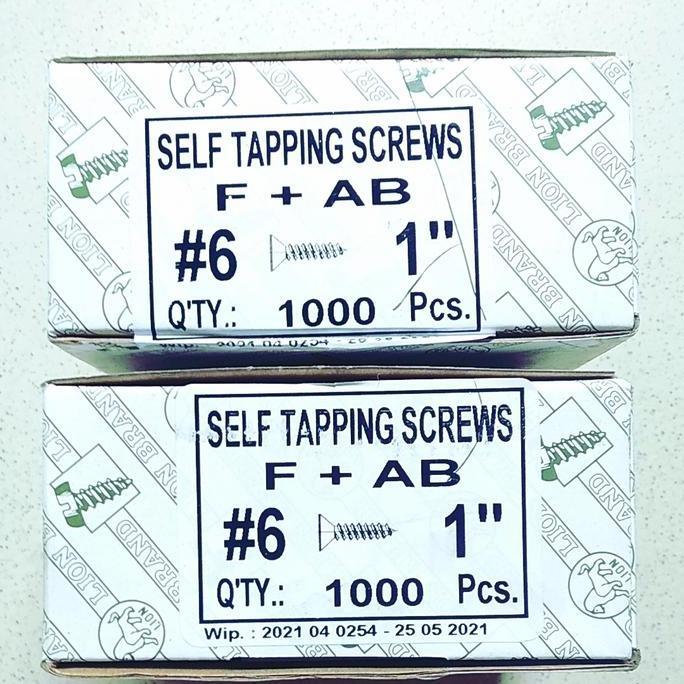 SEKRUP TAPPING KEPALA RATA 6X1=2,5CM /SEKRUP FH 6X1 MOONLION
