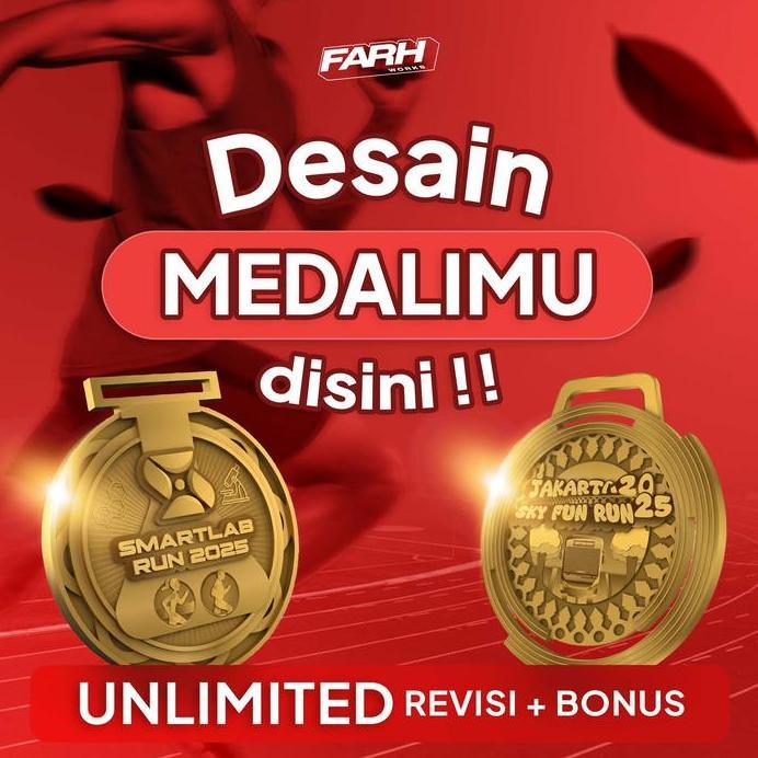 DESAIN MEDALI LARI PROFESIONAL, DESAIN MEDALI TERPERCAYA, MEDALI RUNNING, MEDAL LARI