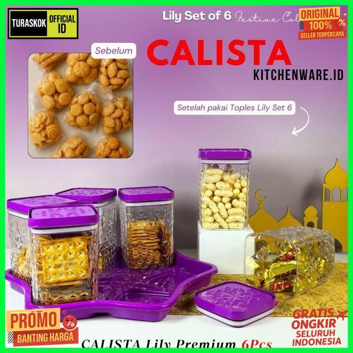 BisaCod [ Calista ] Toples Plastik Aesthetic Calista Lily Toples Kue Kering Lebaran Estetik 1 Set Is