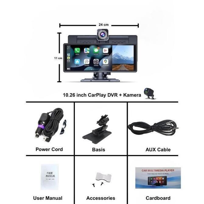 Promo Jk Nirkabel Ios Carplay&Android Auto 10+Kamera Layar Sentuh Mobil Navigasi Pemutar Video Multi