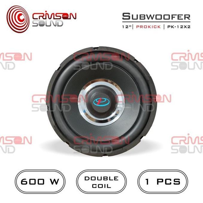 Sale Subwoofer 12 Inch Double Magnet 600 Waat Prokick Pk - 12X2 Car
