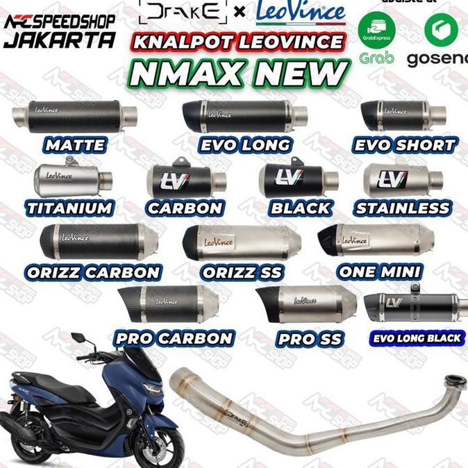 Grosir Knalpot Header R9 Drake Yamaha Nmax 155 New Nmax Turbo + Silencer Leovince Series