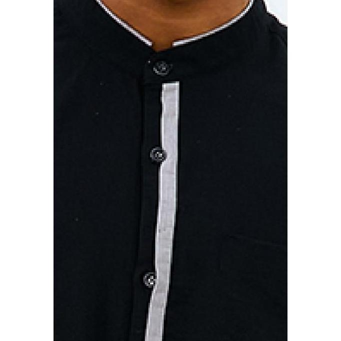 Emba Denim - Naraya One Kemeja Koko Pria Lengan Panjang Polos Regular Baju Fit  Kancing Putih Muslim