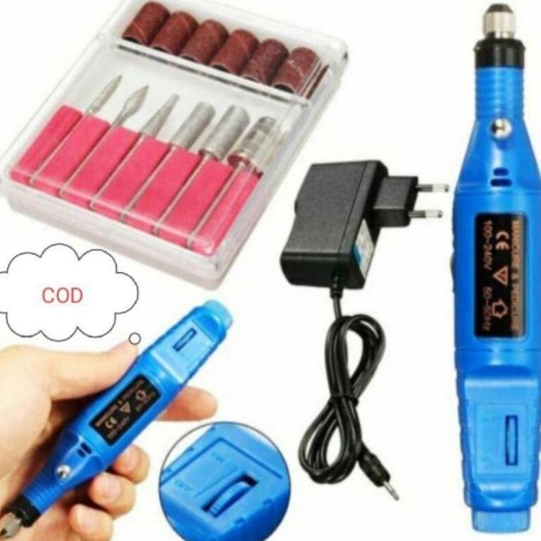 Bor Ukir Kikir Mini Grinder Dc Alat Ukir Set Lengkap Alat Ukir Piring Sendok Manicure
