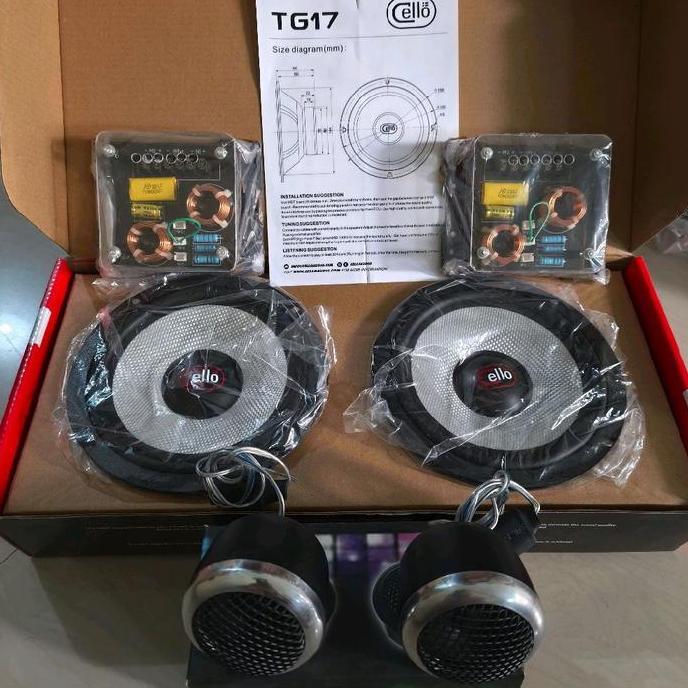 Promo Speaker Split 2Way 6,5 Inch Cello Tg17 Midbass Plus Full Range Audio Mobil