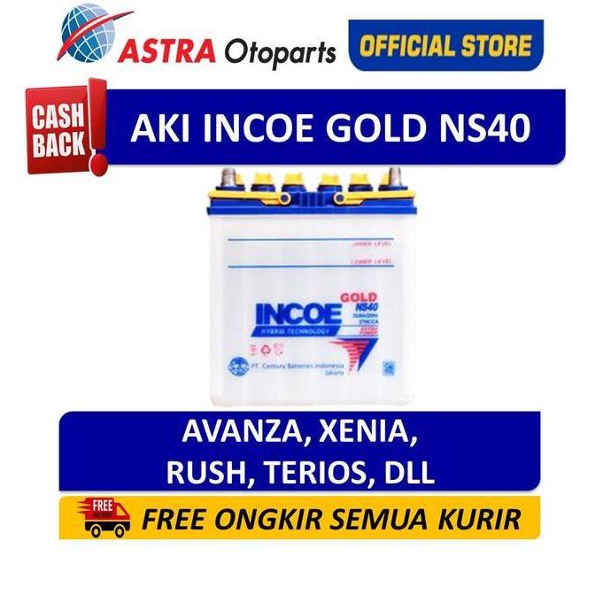 Murah Aki Incoe Gold Ns40 - Aki Mobil Mobil Avanza, Rush, Xenia,Terios Ori