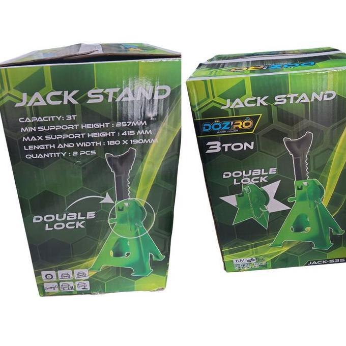 Murah Jack Stand 3Ton 2Pcs Set Tahanan Dongkrak Mobil 3 Ton 2 Buah Doziro