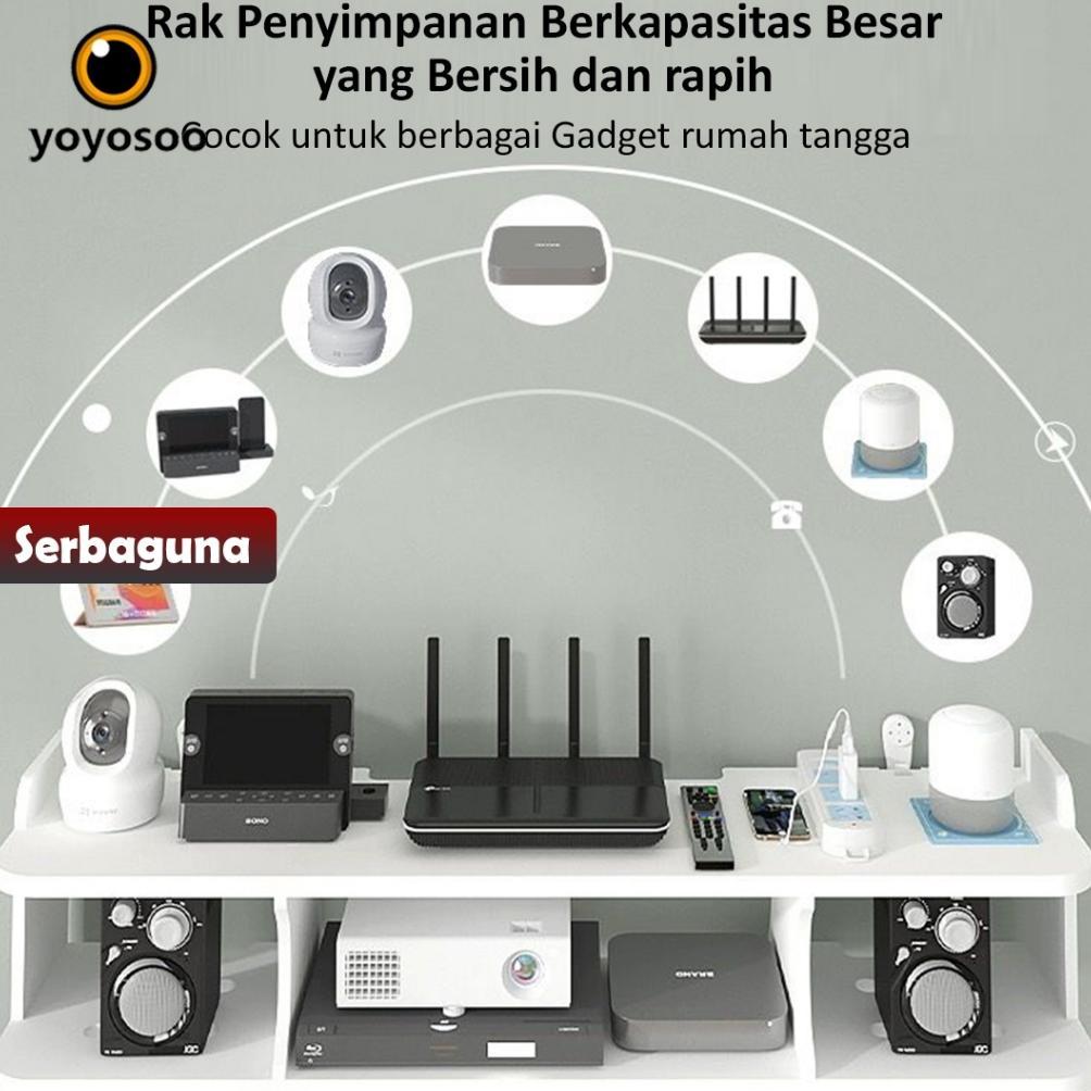 Kotak Set-Top Tv Kotak Penyimpanan Terpasang Di Dinding Ruang Tamu Rumah Bebas Lubang Untuk Wifi Nir