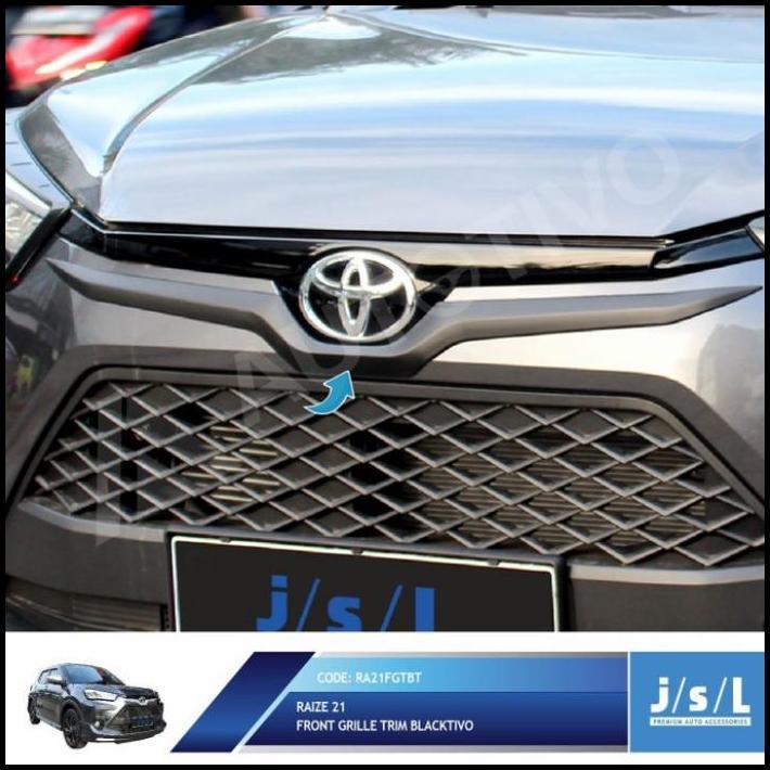 TERLARIS COVER LIST GRILL DEPAN TRIM TOYOTA RAIZE HITAM DOP 