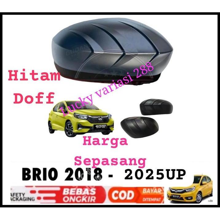 DISKON COVER SPION MIRROR COVER TUTUP SPION HONDA BRIO SATYA  & E 2018-2025 UP CARBON HITAM 