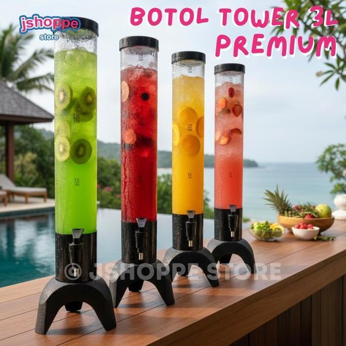 [BERGARANSI] Botol Tower 3L Premium / Beer Tower 3 Liter / Tower Drink / Botol Tower / Botol Minuman