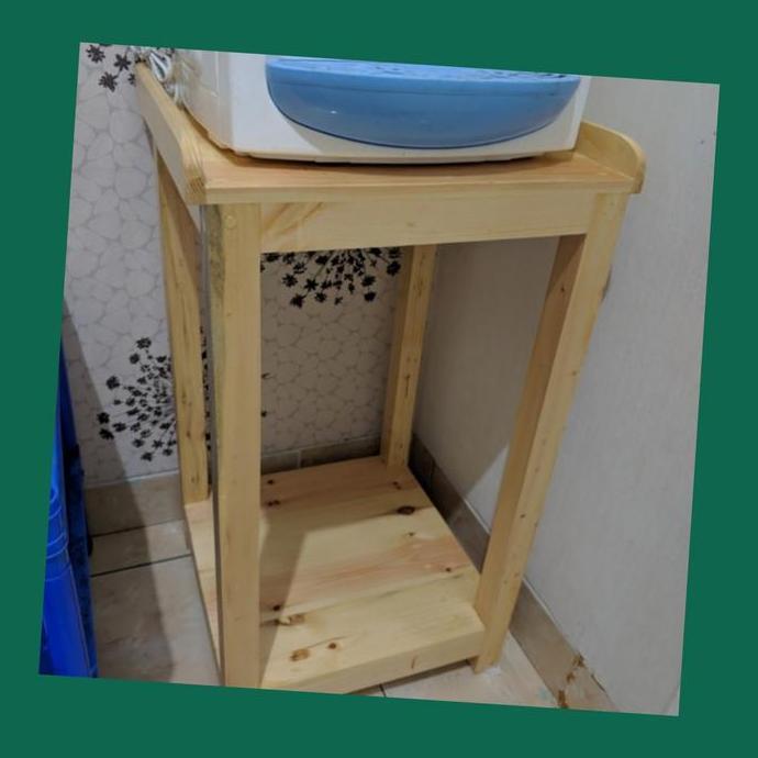 Rak Dispenser Kayu Meja Dispenser Kayu