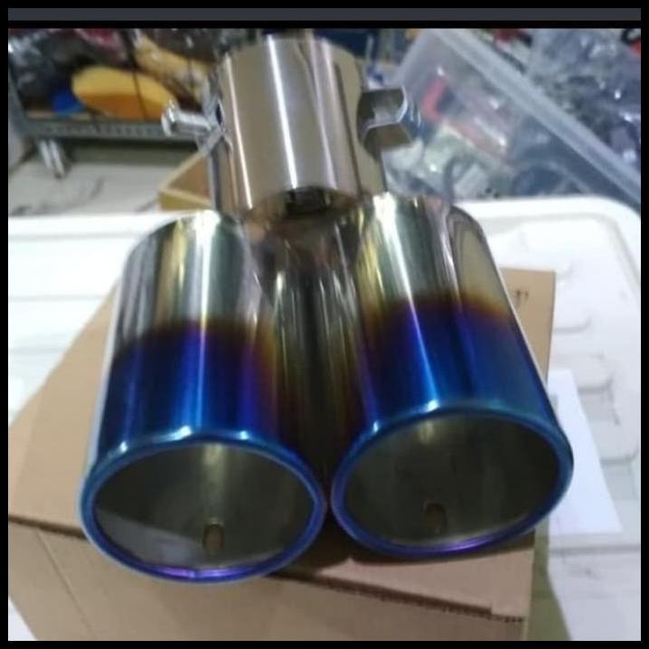GRATIS ONGKIR MUFFLER BUNTUT KNALPOT RACING PLANGI 2 LUBANG MOBIL APV/ APV ARENA 