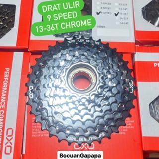 Sprocket Drat ulir Freewheel Megarange OXO 9 speed 13-36T Chrome