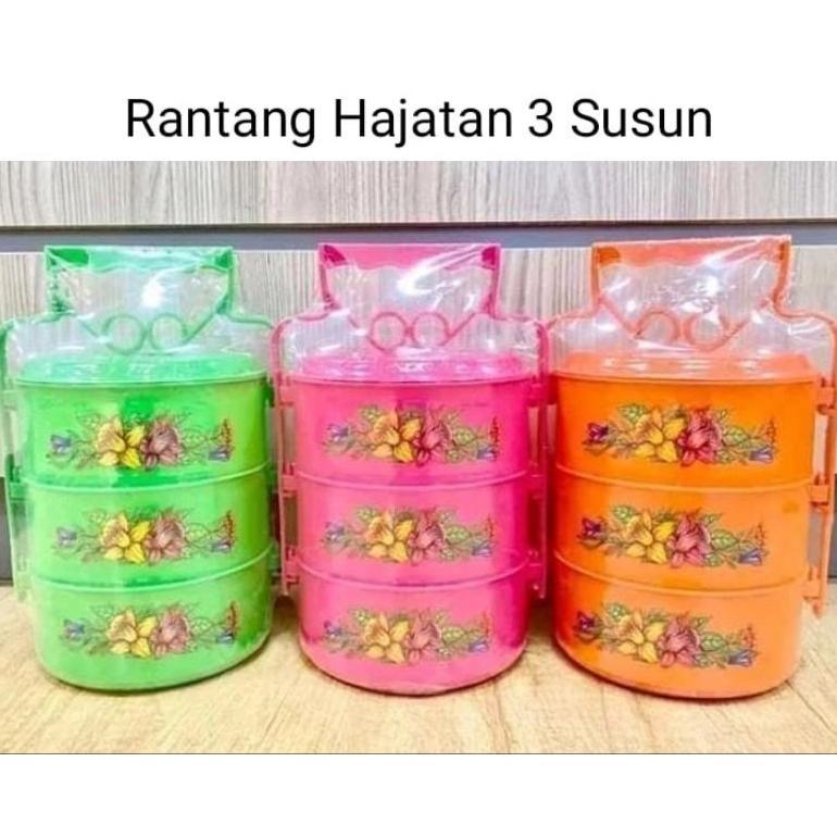 Sale RANTANG PLASTIK 3 SUSUN | RANTANG PLASTIK MURAH | RANTANG HAJATAN WADAH LAUK MURAH