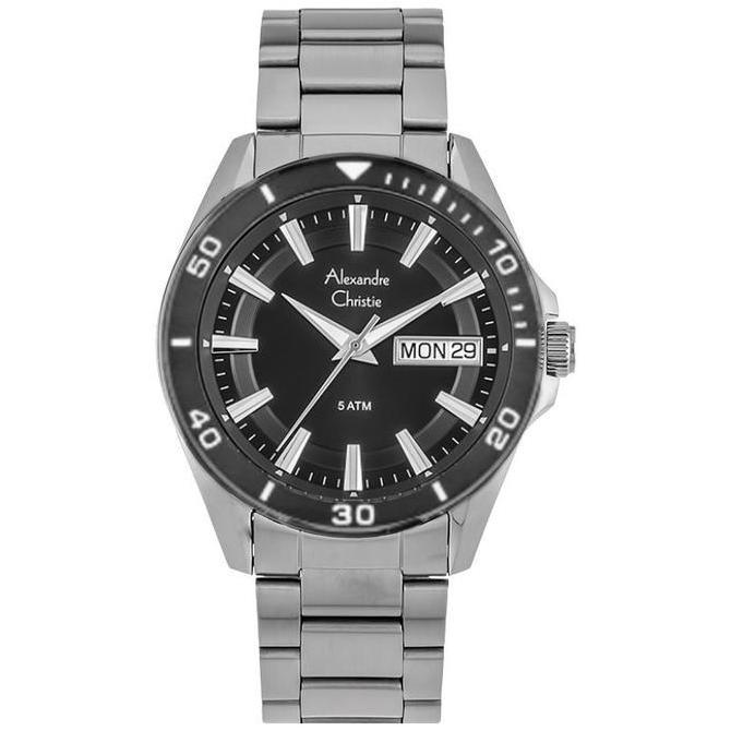 ALEXANDRE CHRISTIE AC 6512 PRIA SILVER RING BLACK ORIGINAL