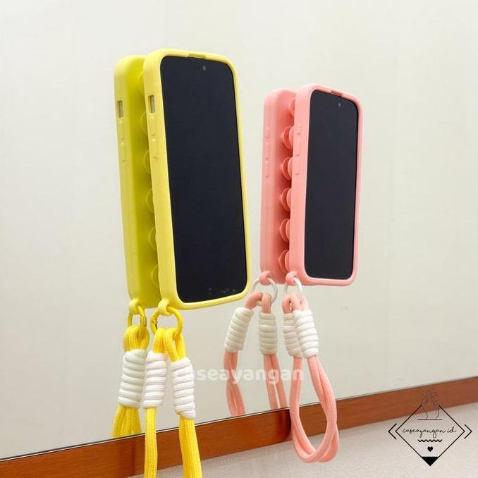 Pop Dot Grip Case for Iphone ( XR - 16 ) XR 11 12 13 14 15 16 E PLUS PRO MAX Bisa Menempel Di Kaca M