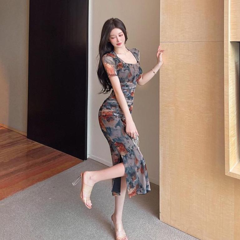 NEW DEALS Code: 165 Dress Bkk Bunga-Bunga Panjang 119cm