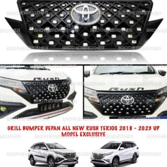 Grosir Grill Bumper Depan All New Rush Terios 2018 2022 2023 Exclusive Hitam